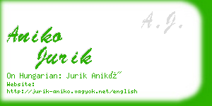 aniko jurik business card